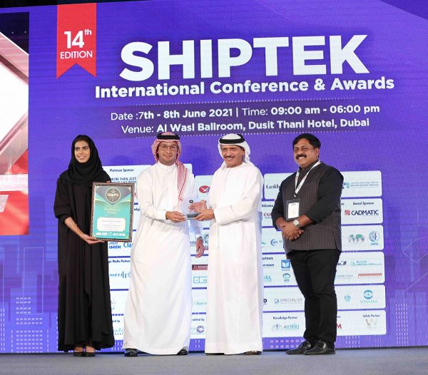 RSGT is named “Terminal Operator of the Year” for the middle east at the ShipTek 2021 International Conference